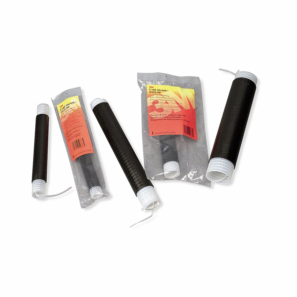 3M Cold Shrink Insulatr, 8 In, Blk, 0.82 In Id, 8 in (8424-8)