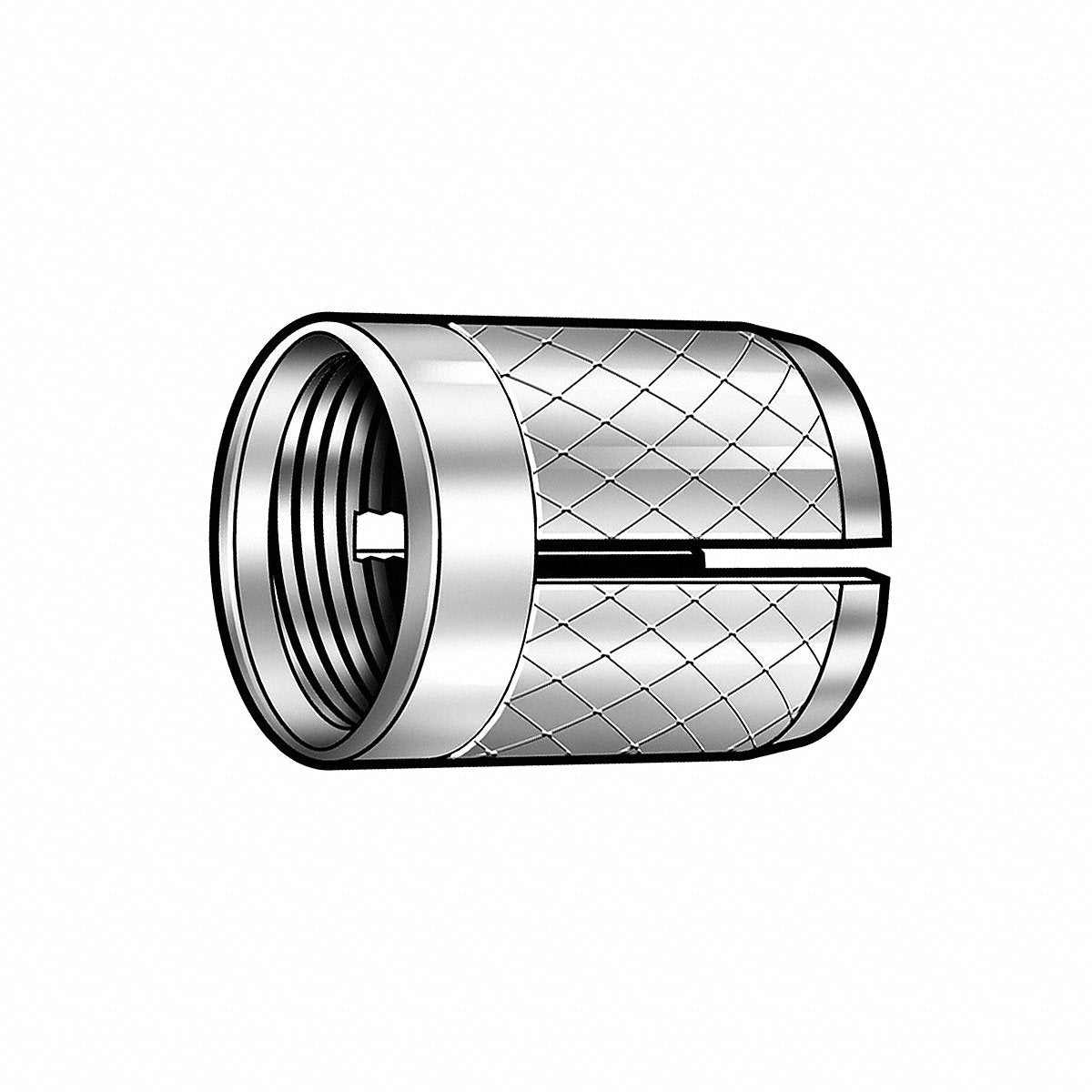 E-Z Lok Press Insert Brass M 5-0.80 Flush PK1000 (240-M5-BR-PK1000)