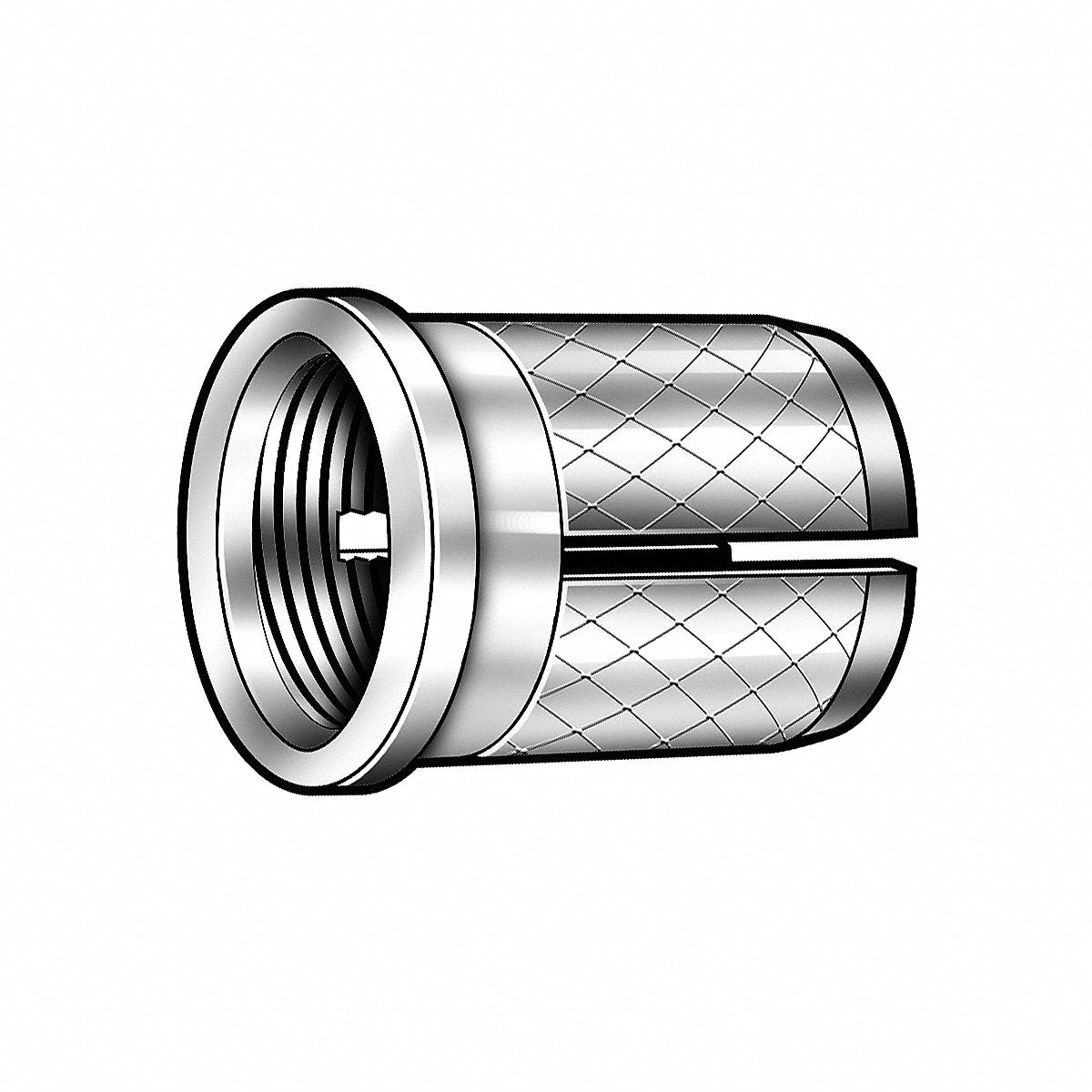 E-Z Lok Press Insert Brass #4-40 Flanged PK50 (260-004-BR-PK50)