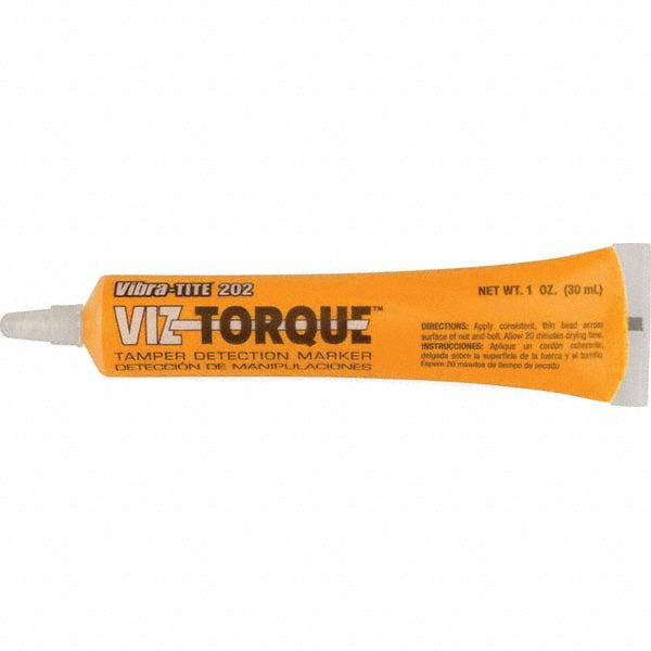 Vibra-Tite 20211 Visual Vibratory Indicator Marker: Orange, Tamperproof, Squeeze Tube Point