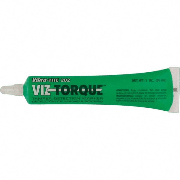 Vibra-Tite 20221 Visual Vibratory Indicator: Green, Tamperproof, Squeeze Tube Tip