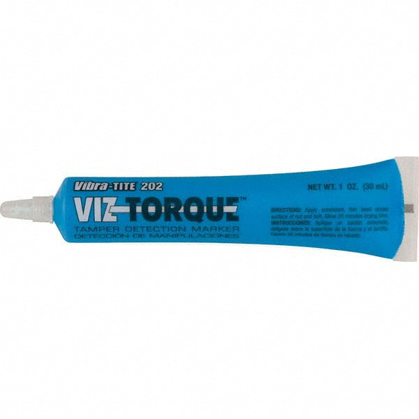Vibra-Tite 20231 Visual Vibratory Indicator: Blue, Tamperproof, Squeeze Tube Tip