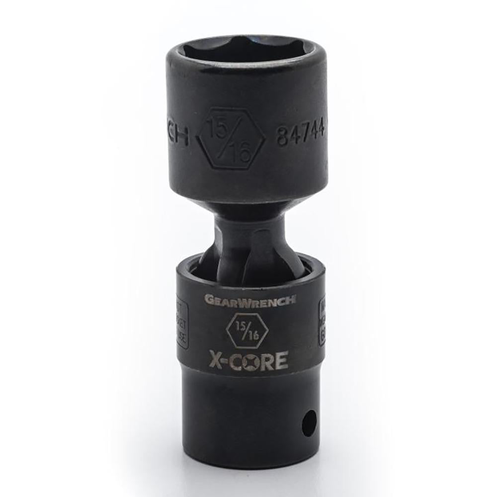 GEARWRENCH 84744 Impact Socket: 1/2" Drive, 15/16" Socket, Hex Drive
