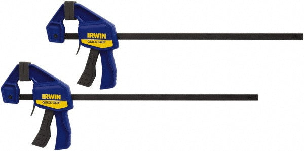 Irwin 1964745 Carbon Steel Bar Clamp: 12" Capacity, 2-7/16" Throat Depth, 140 lb Clamp Pressure