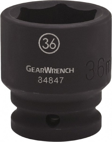 GEARWRENCH 84847 Impact Socket: 3/4" Drive, 36mm Socket, Hex Drive