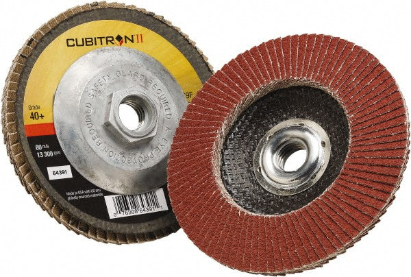 3M 7100104605 Flap Disc: 4-1/2" Dia, Premium Ceramic Alumina, Type 29 (Pack of 10)