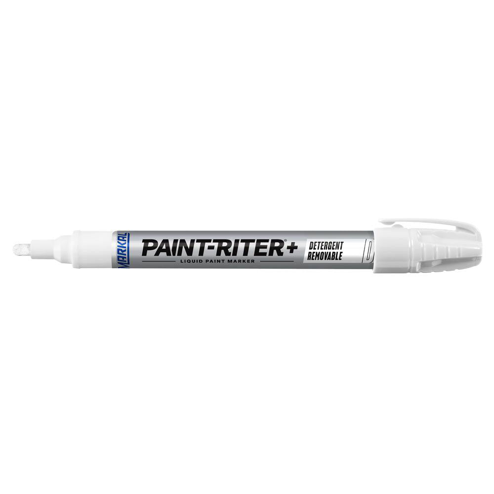Markal 97010 Liquid Paint Marker: White, Alcohol Base, Bullet Tip