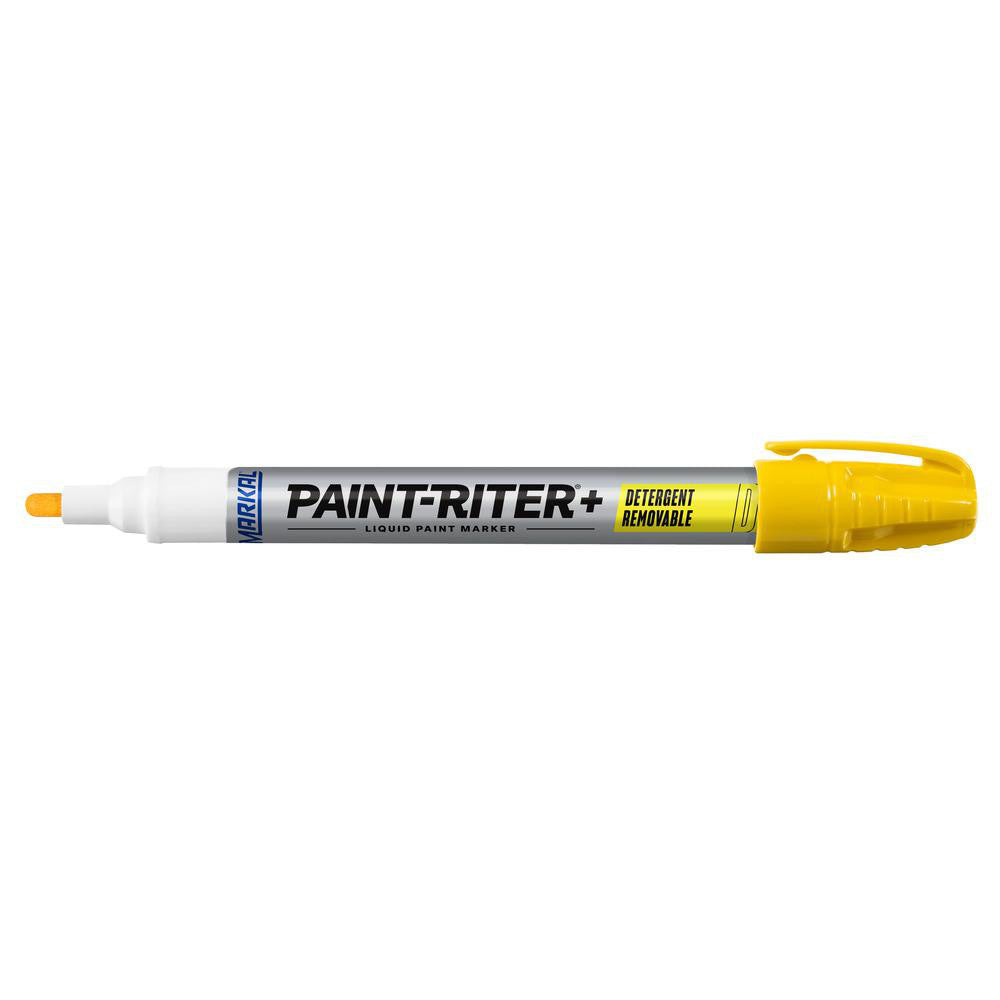 Markal 97011 Liquid Paint Marker: Yellow, Alcohol Base, Bullet Tip