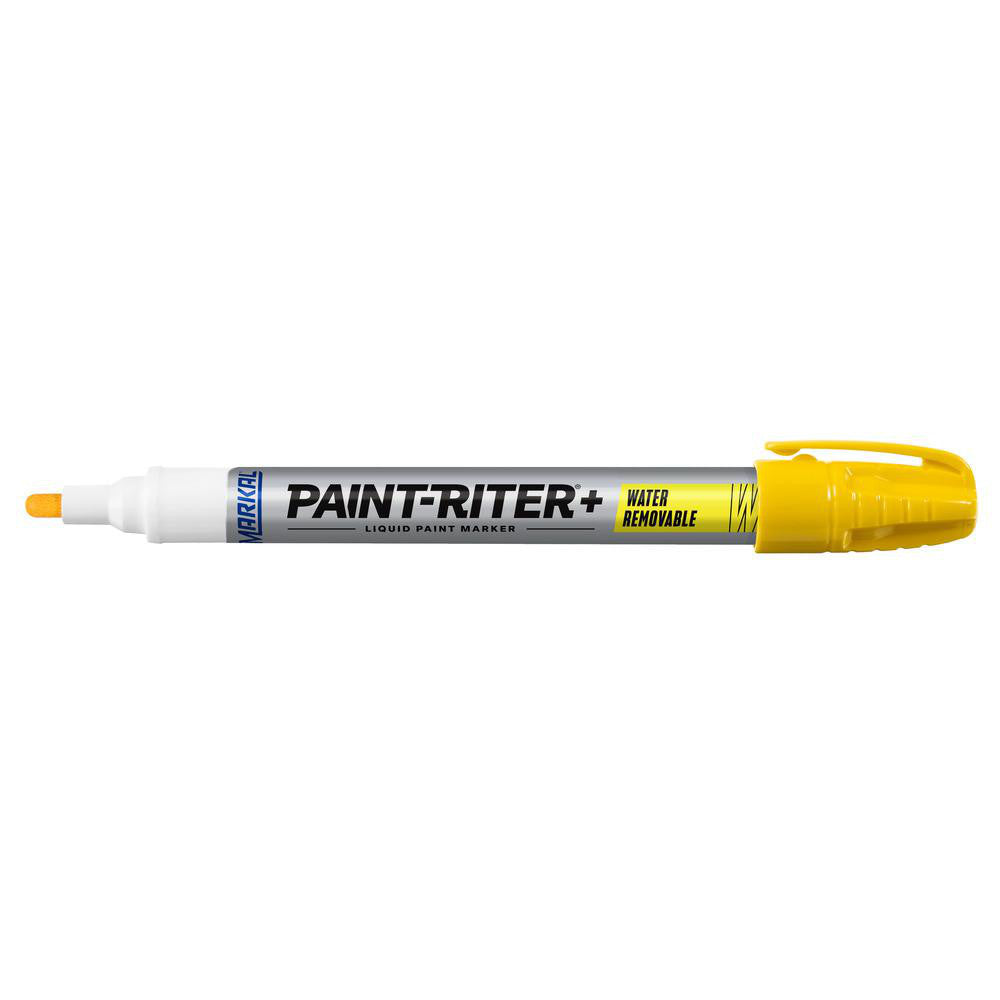 Markal 97031 Liquid Paint Marker: Yellow, Alcohol Base, Bullet Tip
