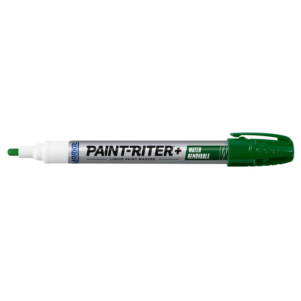 Markal 97036 Liquid Paint Marker: Green, Alcohol Base, Bullet Tip