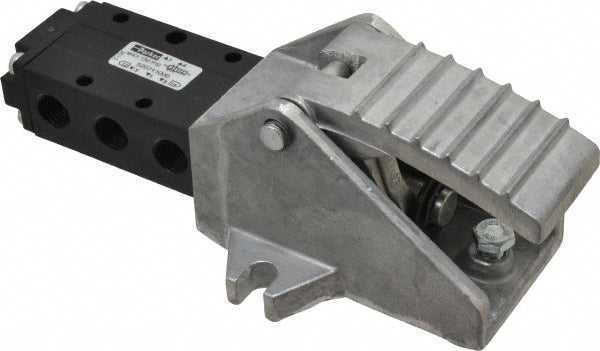 Parker 520711000 Mechanically Operated Valve: 4-Way & 2-Position, Pedal-Spring Return Actuator, 1/4" Inlet, 1/4" Outlet, 2 Position