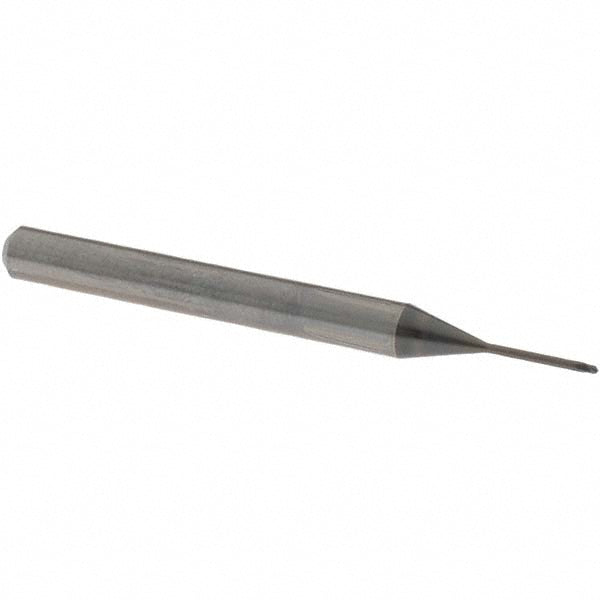 OSG 3110880 Ball End Mill: 0.80 mm Dia, 0.60 mm LOC, 2 Flute, Solid Carbide