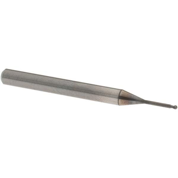 OSG 3111080 Ball End Mill: 1.00 mm Dia, 0.80 mm LOC, 2 Flute, Solid Carbide