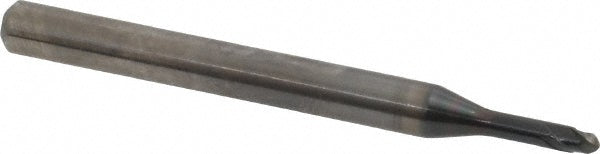 OSG 3112080 Ball End Mill: 2.00 mm Dia, 1.60 mm LOC, 2 Flute, Solid Carbide