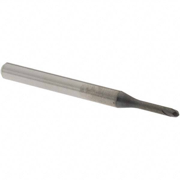 OSG 3112100 Ball End Mill: 2.00 mm Dia, 1.60 mm LOC, 2 Flute, Solid Carbide