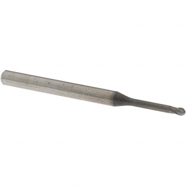 OSG 3112114 Ball End Mill: 2.00 mm Dia, 1.60 mm LOC, 2 Flute, Solid Carbide