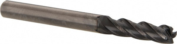 OSG 36700511 Corner Radius End Mill: 1/8" Dia, 1/2" LOC, 0.0100" Corner Radius, 4 Flute, Solid Carbide