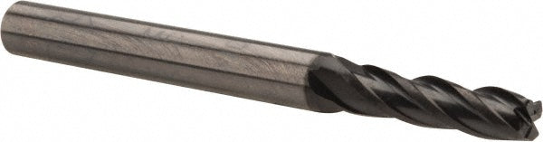 OSG 36700811 Corner Radius End Mill: 5/32" Dia, 9/16" LOC, 0.0200" Corner Radius, 4 Flute, Solid Carbide