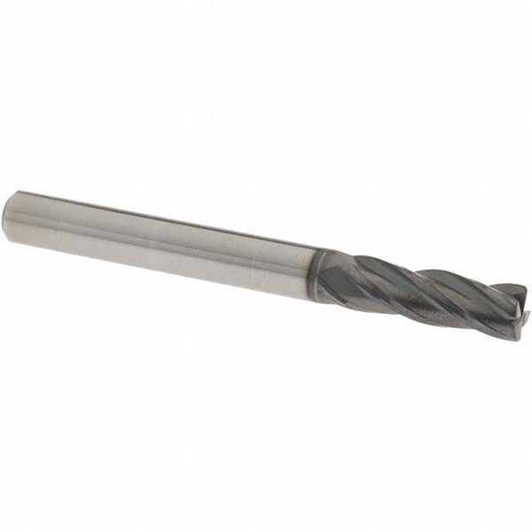 OSG 36701411 Corner Radius End Mill: 1/4" Dia, 3/4" LOC, 0.0200" Corner Radius, 4 Flute, Solid Carbide