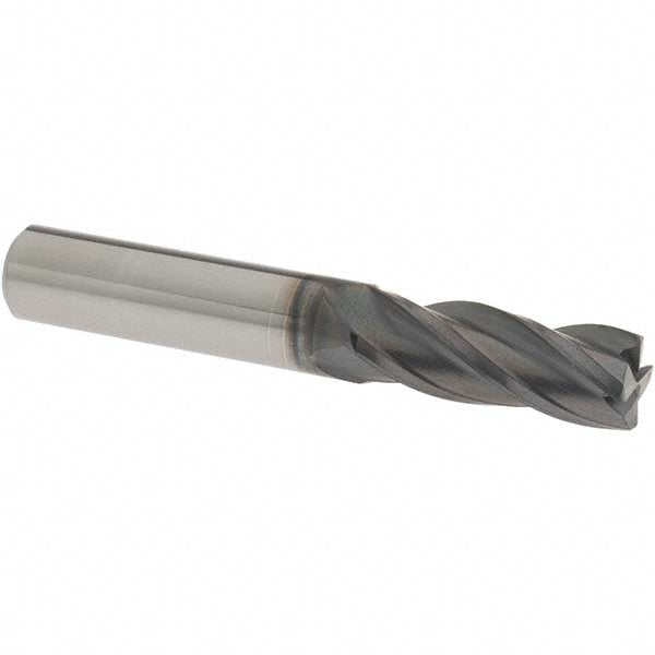OSG 36702111 Corner Radius End Mill: 3/8" Dia, 1" LOC, 0.0300" Corner Radius, 4 Flute, Solid Carbide