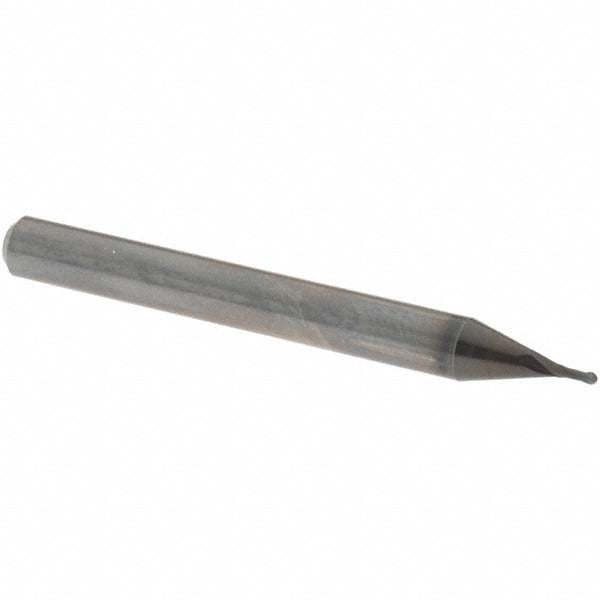 OSG 3105080 Ball End Mill: 0.80 mm Dia, 2.00 mm LOC, 2 Flute, Solid Carbide