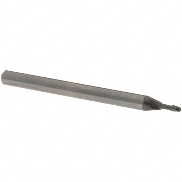 OSG 3105160 Ball End Mill: 1.60 mm Dia, 4.00 mm LOC, 2 Flute, Solid Carbide