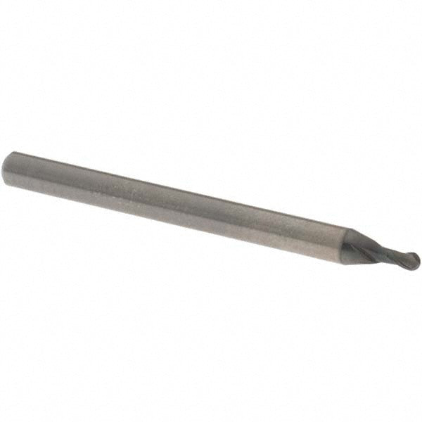 OSG 3105200 Ball End Mill: 2.00 mm Dia, 3.00 mm LOC, 2 Flute, Solid Carbide