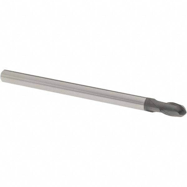 OSG 3106600 Ball End Mill: 6.00 mm Dia, 10.00 mm LOC, 2 Flute, Solid Carbide