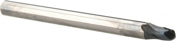 OSG 36100511 Ball End Mill: 3/16" Dia, 3/16" LOC, 2 Flute, Solid Carbide