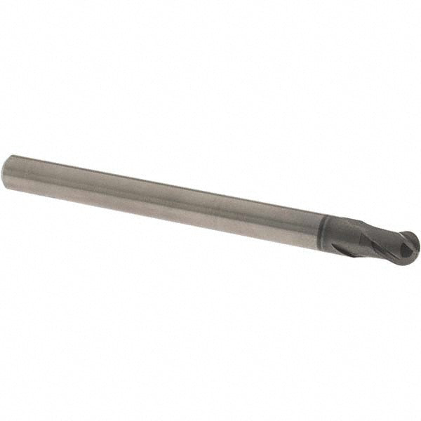 OSG 36100611 Ball End Mill: 1/4" Dia, 1/4" LOC, 2 Flute, Solid Carbide