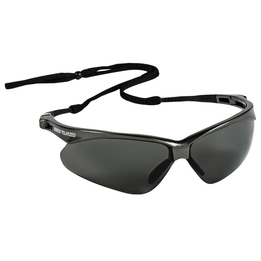 KleenGuard 28635 Safety Glasses: Scratch-Resistant, Polycarbonate, Smoke Lenses, Full-Framed