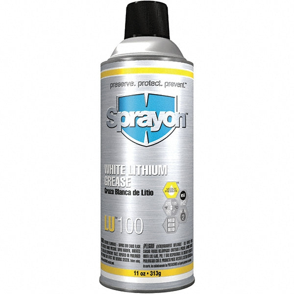 Sprayon SC0100000 LU 100 White Lithium Grease, 11 oz