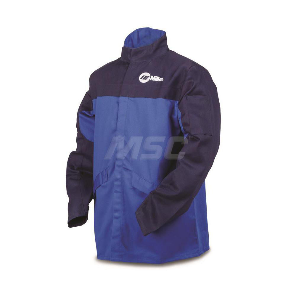 Miller Electric 258097 Flame Resistant/Retardant & Welding Jacket: Size Medium, Cotton, Snaps Closure
