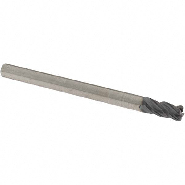OSG HP434-2362 Corner Radius End Mill: 6.00 mm Dia, 13.00 mm LOC, 1.00 mm Corner Radius, 4 Flute, Solid Carbide