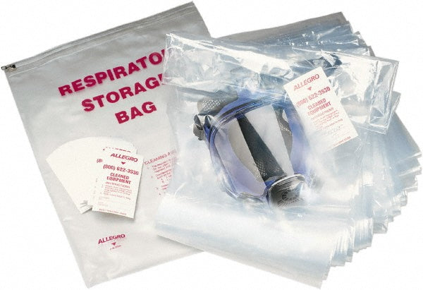 Allegro 4001-06 Facepiece Respirator Bag: Polyester, Clear
