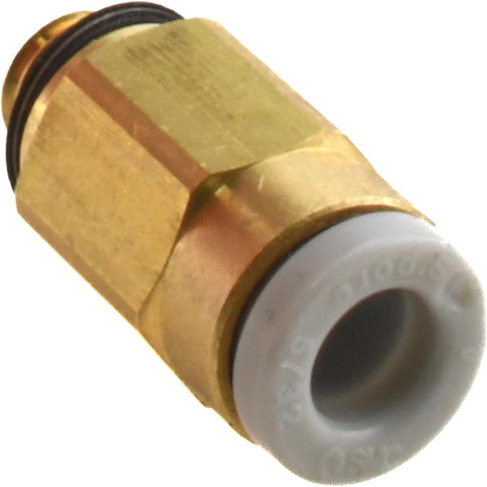 SMC PNEUMATICS KQ2H04-M5A Push-to-Connect Connector: M5x0.8, 4 mm Tube OD (Pack of 5)
