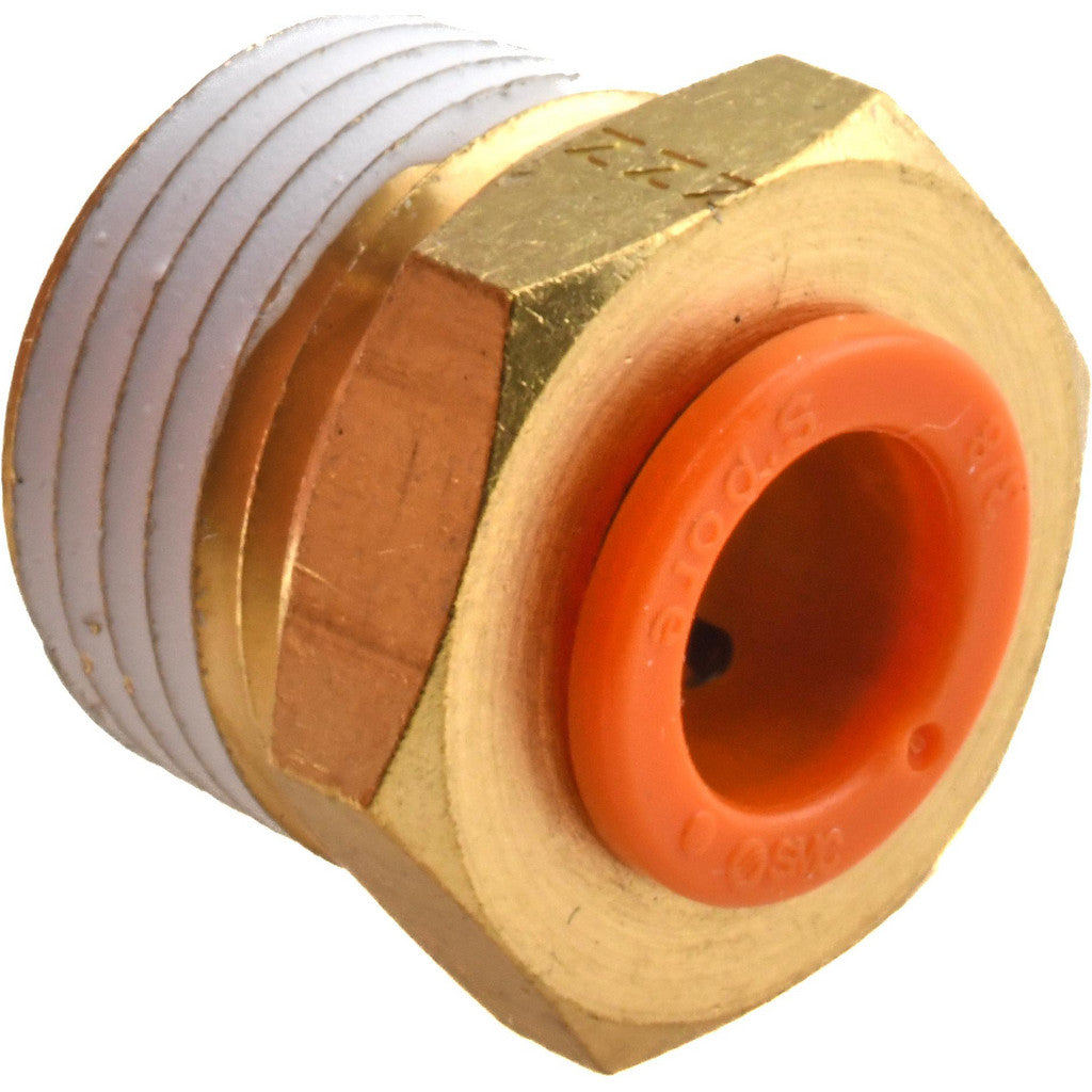 SMC PNEUMATICS KQ2H11-37AS Push-to-Connect Connector: NPT, 3/8" Tube OD