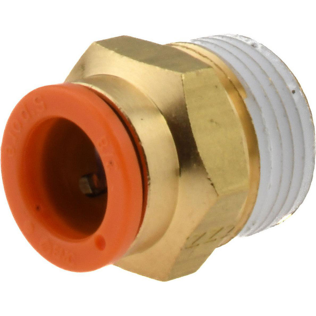 SMC PNEUMATICS KQ2H11-36AS Push-to-Connect Connector: NPT, 3/8" Tube OD