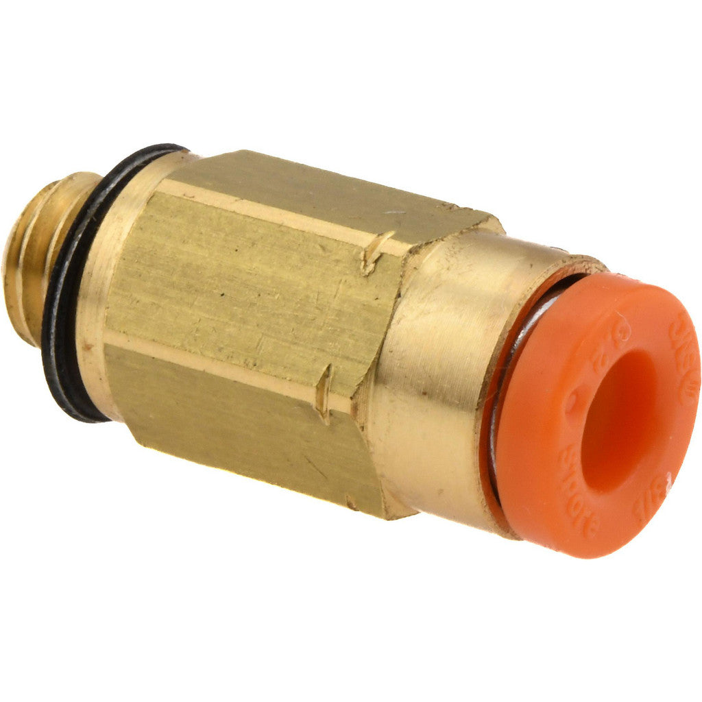 SMC PNEUMATICS KQ2H01-32A Push-to-Connect Connector: #10-32 UNF, 1/8" Tube OD (Pack of 5)