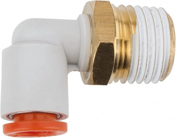 SMC PNEUMATICS KQ2L07-35AS Push-to-Connect Elbow: NPT, 1/4" Tube OD