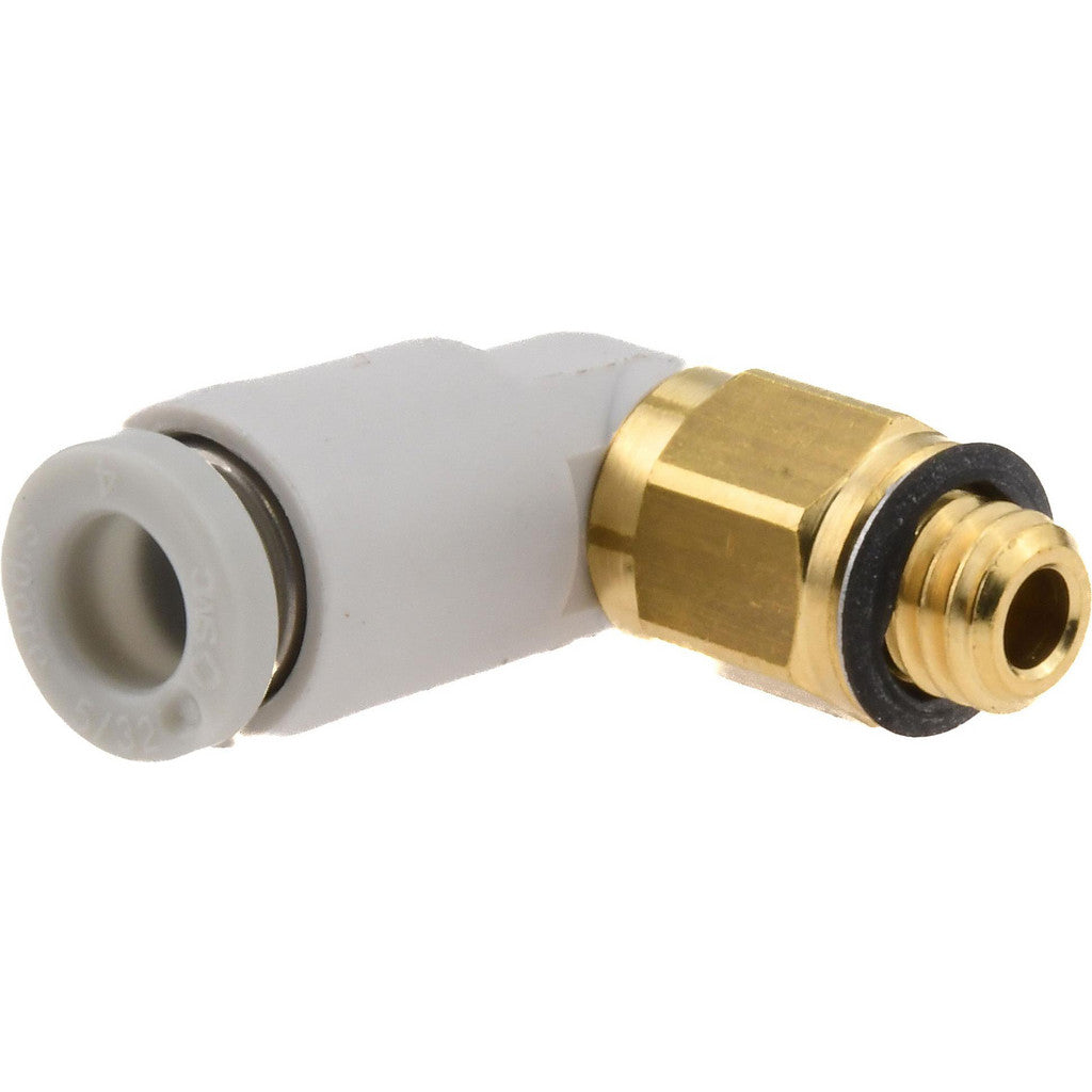 SMC PNEUMATICS KQ2L04-M5A Push-to-Connect Elbow: M5x0.8, 4 mm Tube OD