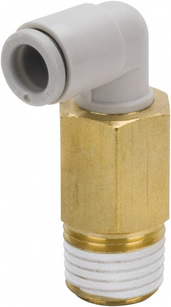 SMC PNEUMATICS KQ2W06-03AS Push-to-Connect Extended Elbow: BSPT, 6 mm Tube OD