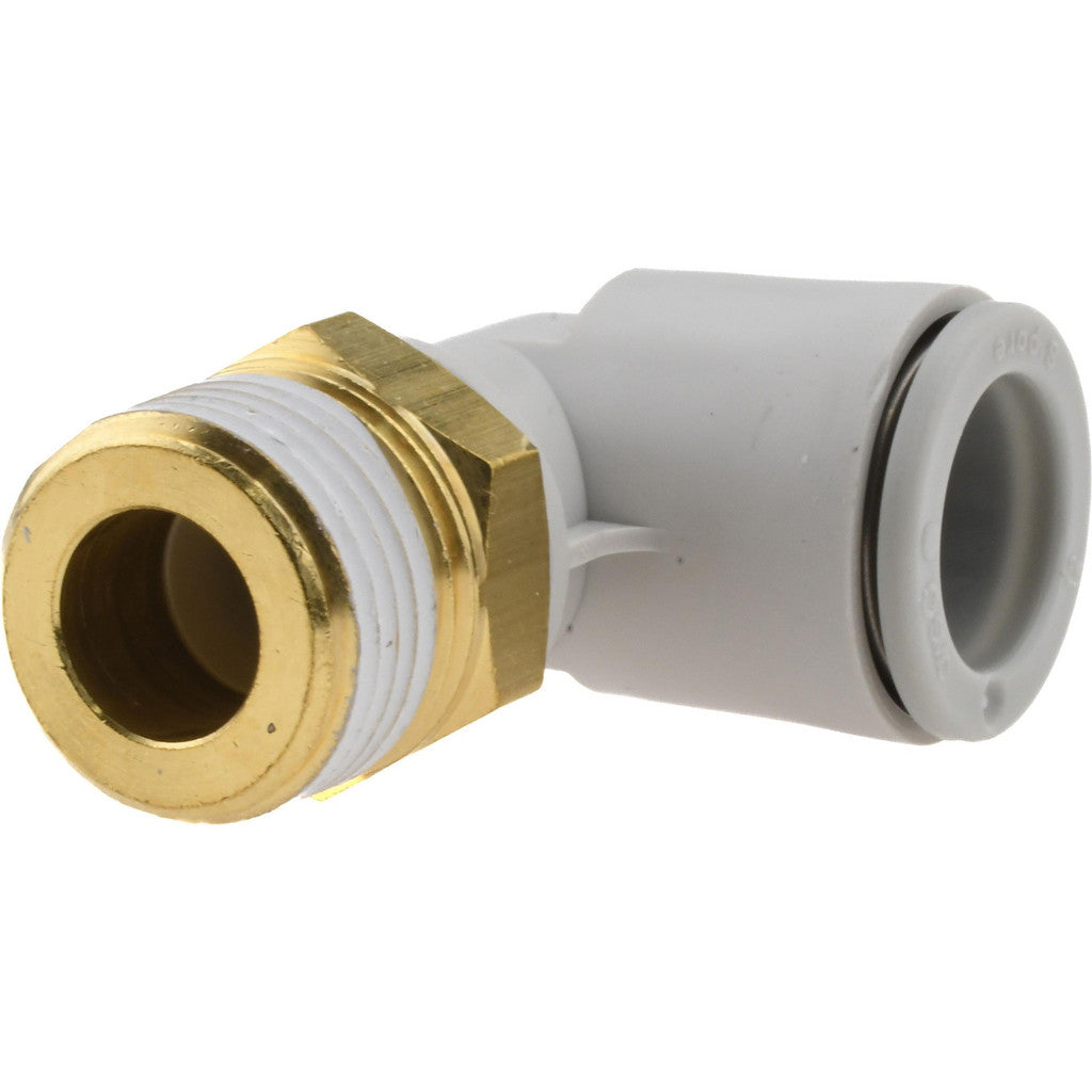 SMC PNEUMATICS KQ2L12-03AS Push-to-Connect Elbow: BSPT, 12 mm Tube OD