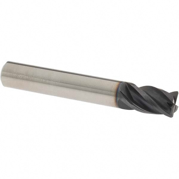 OSG VG434-3754 Corner Radius End Mill: 3/8" Dia, 1/2" LOC, 0.0300" Corner Radius, 4 Flute, Solid Carbide