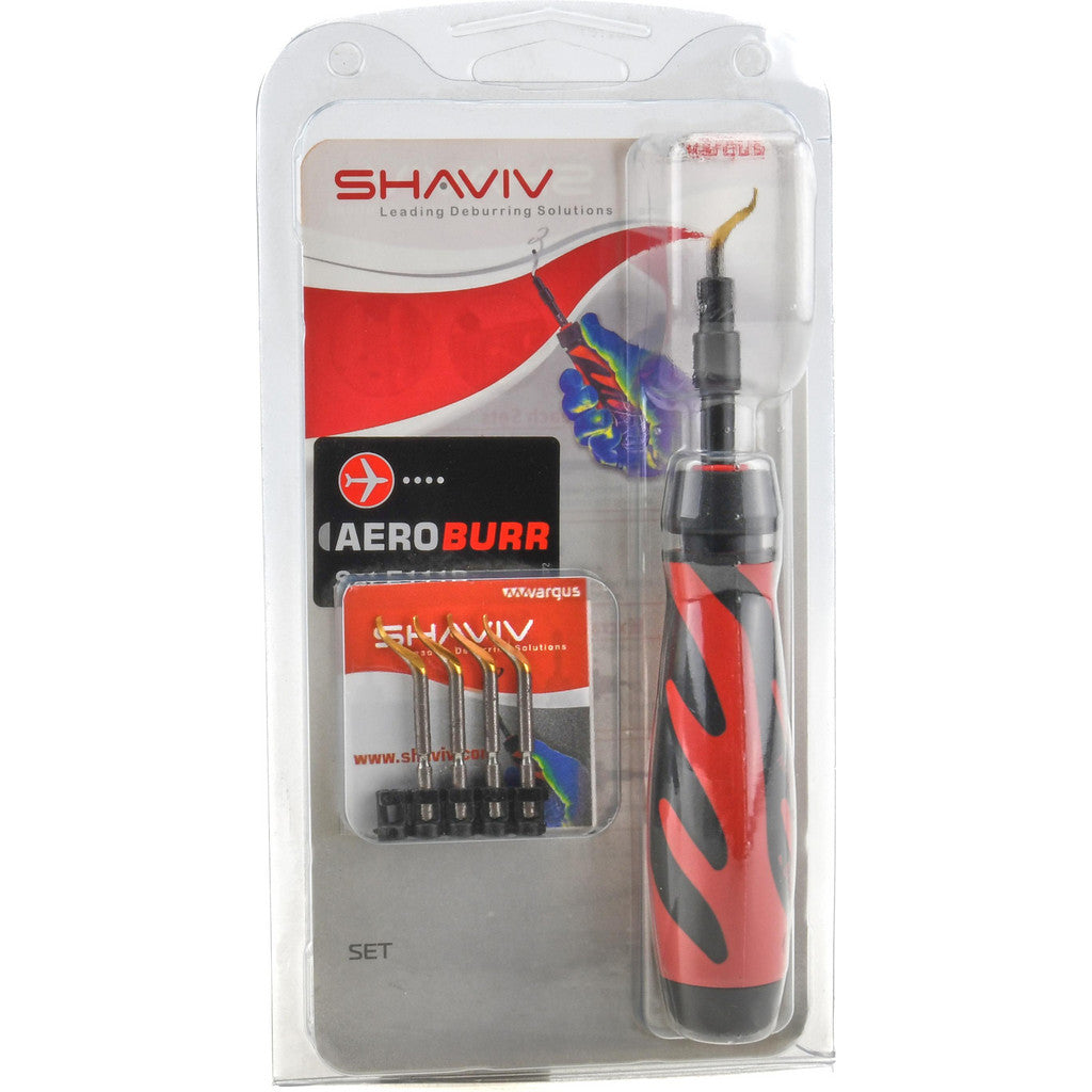 Shaviv 155-00232 Hand Deburring Tool Set: 7 Pc, Aeroburr Set