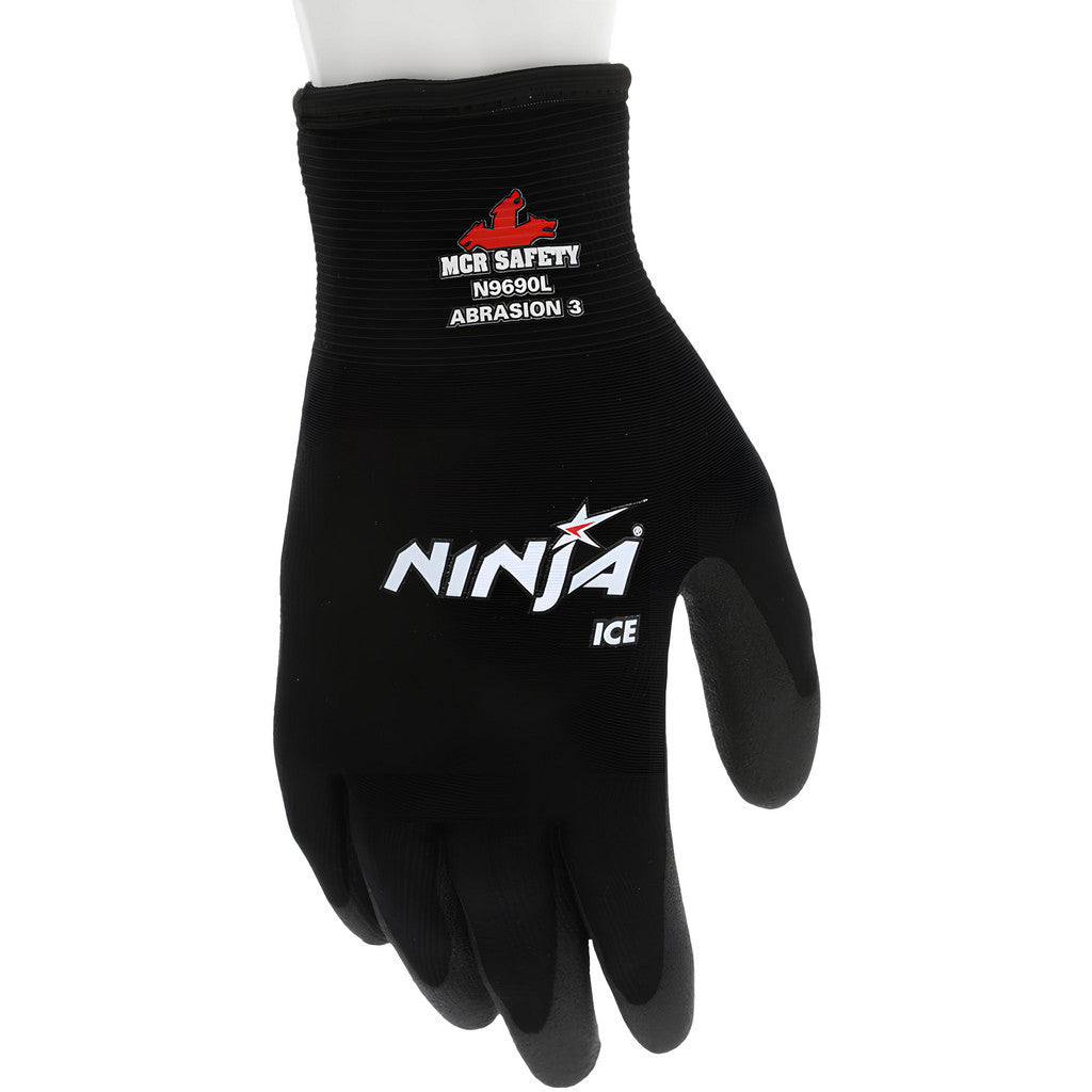 MCR Safety N9690S Cut, Puncture & Abrasion-Resistant Gloves: Ninja N9690, Cut A3, Puncture 2, Abrasion 3, 15 ga, Size Small