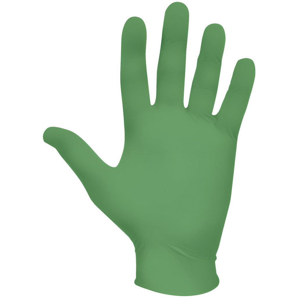 SHOWA 6110PFXXL Disposable Glove: Size 2X-Large, 4.0 mil, Nitrile Coated, Nitrile, Food Grade, Powder-Free, Biodegradable