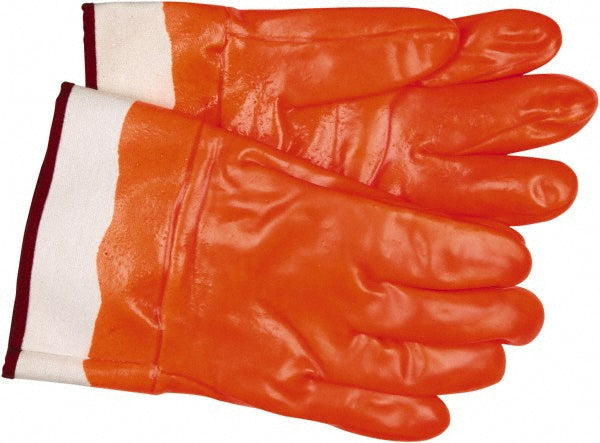 MCR Safety 6710FS Chemical Resistant Gloves: Memphis Size Large, 28.0000 mil, Polyvinylchloride, Supported