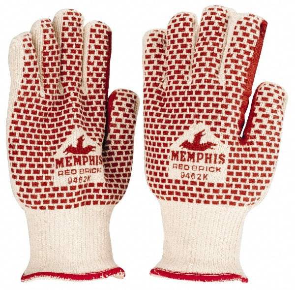 MCR Safety Cut & Abrasion-Resistant Gloves: Red Brick 9462K, Cut A3, Puncture 0, Abrasion 2, Size Small