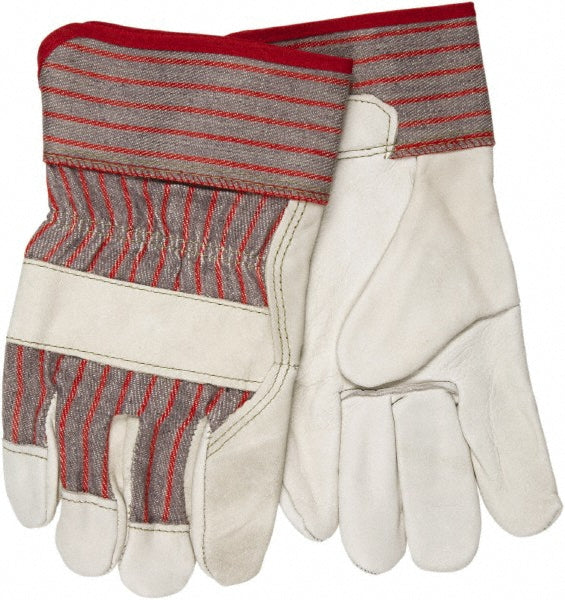MCR Safety 1930L Unlined Leather Palm Gloves: Size Large, Not Coated, Grain
